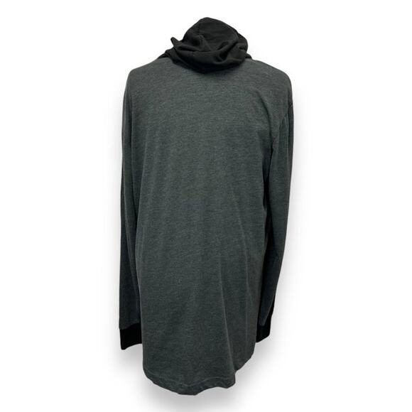 NFL Team Apparel Mens Atlanta Falcons Long Sleeve Hooded Shirt XLT Gray - Picture 4 of 9